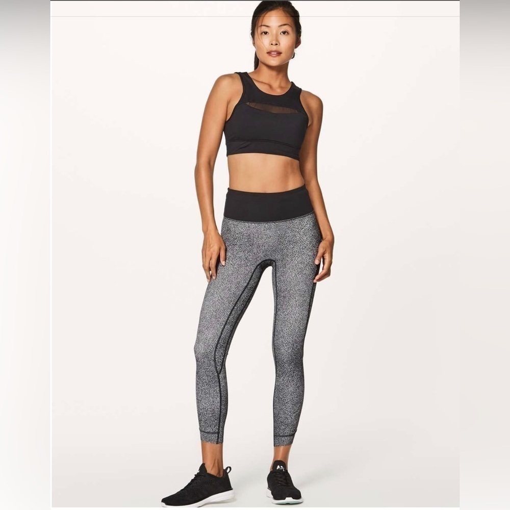 Lululemon Run The Day 7/8 Tight (25") Size 10 Fractal Dark Starlight Black/Black
